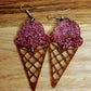 Ice-cream cone Novelty Earrings