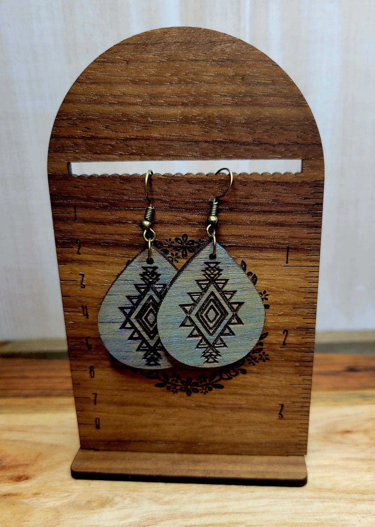 Aztec Tear Drop Earrings