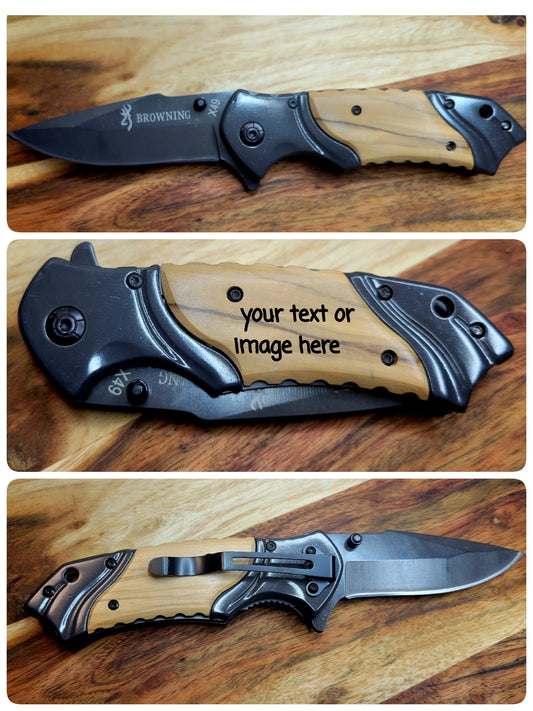 Browning Pocket Knife - Custom Engraved