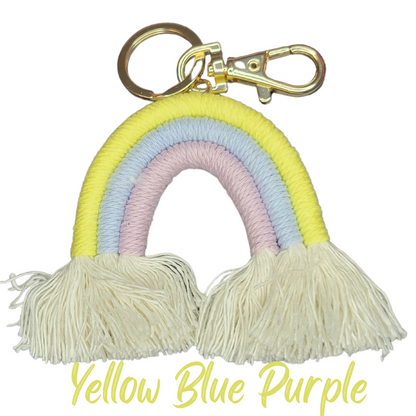 Macramé Rainbow Keychain