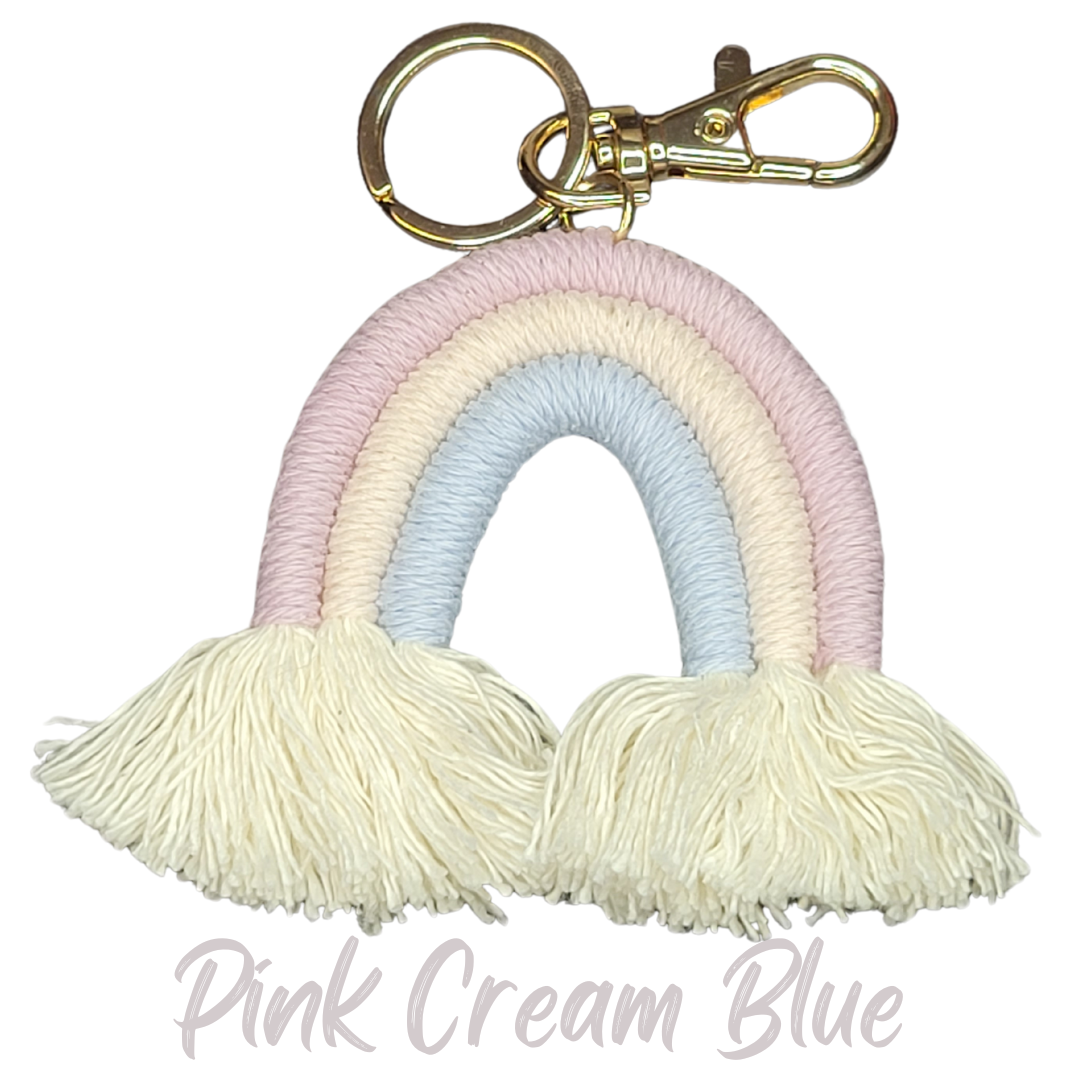 Macramé Rainbow Keychain