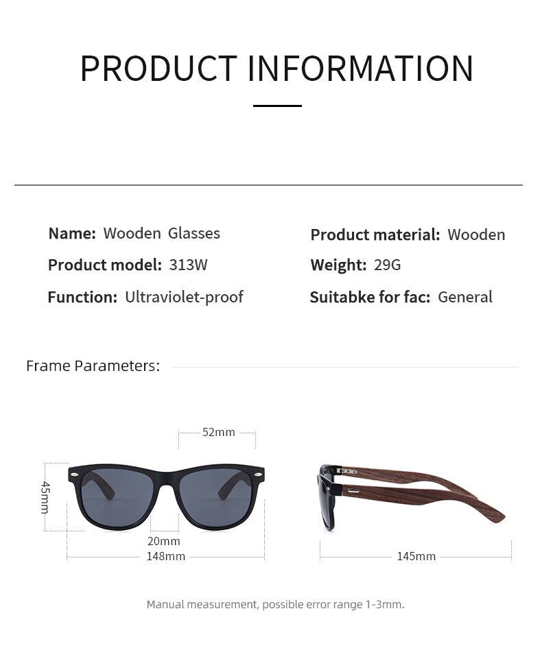 Wooden Sunglasses - Personalized