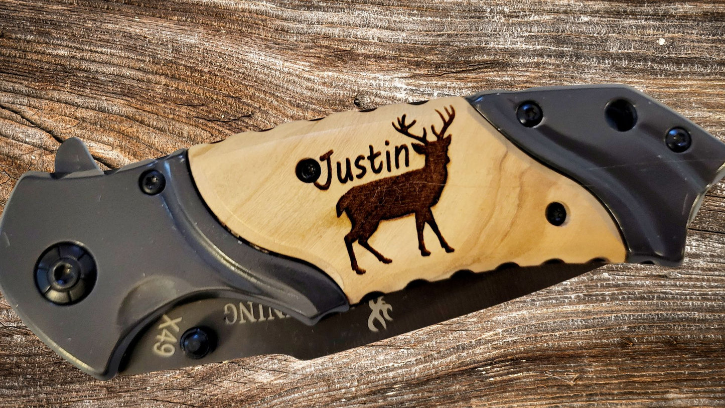 Browning Pocket Knife - Custom Engraved