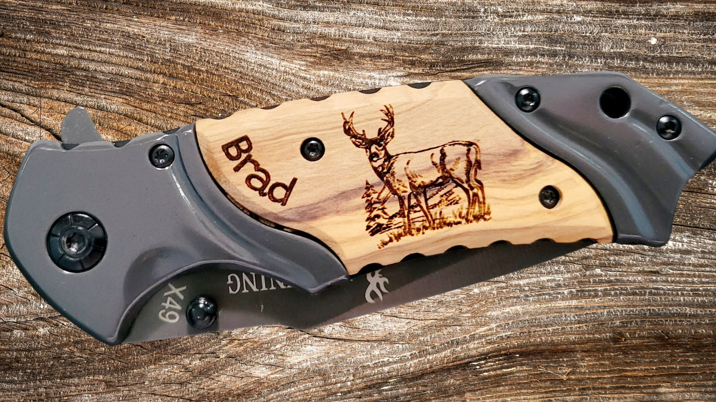 Browning Pocket Knife - Custom Engraved